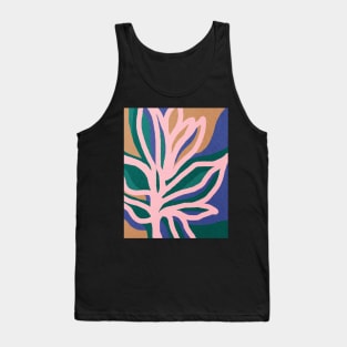 Abstract tropical leaves, Plant, Line art Tank Top